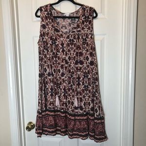 John Paul Richard Sleeveless Dress with Tassels